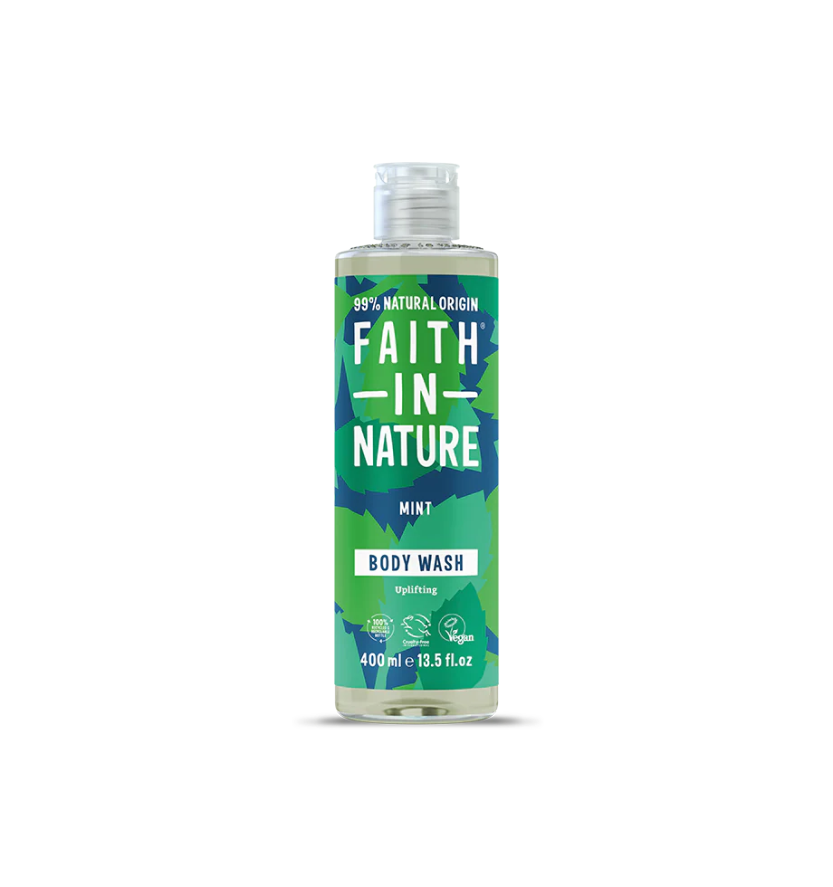 Faith in Nature clearly display the Leaping Bunny logo on the front of their packaging.