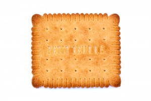 A "petit beurre" - a butter biscuit