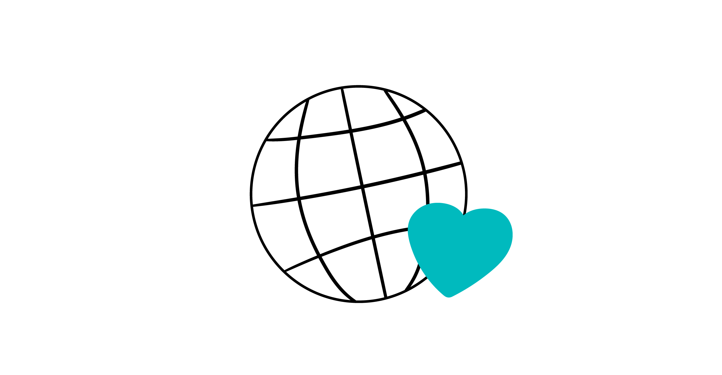 Illustration of a globe and a heart